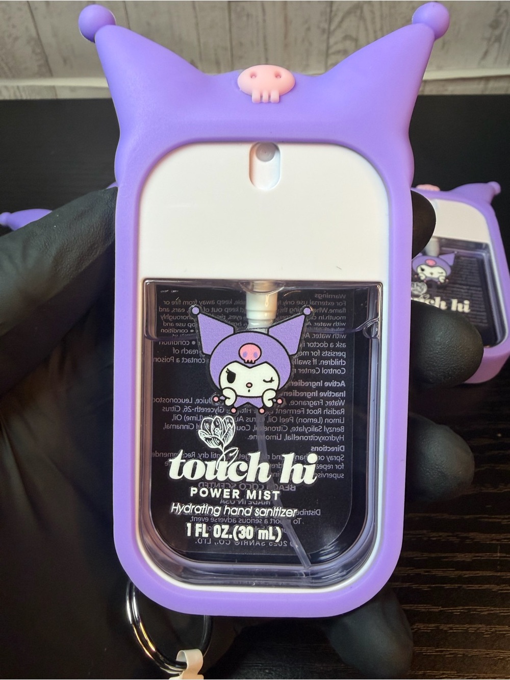 ONE Sanrio Kuromi Purple Silicone Hand Sanitizer with Keyring $13 EACH